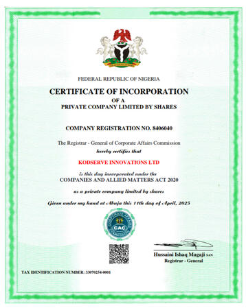 Duly registered to serve you better